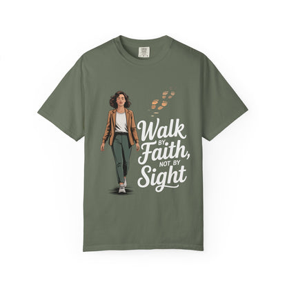 Garment-Dyed T-shirt, Inspirational faith shirt, Motivational tee, Unisex casual wear, Gift for believers, Christian apparel